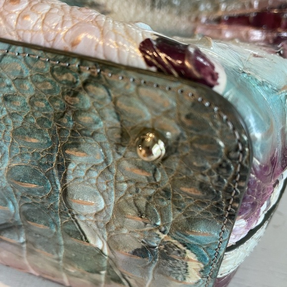 Brahmin Embossed Leather Multi Pastel Colored Handbag - Picture 4 of 16